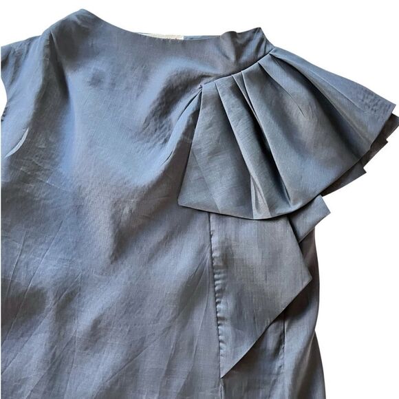 Marni Ruffle Shoulder Silk Tunic Top - Picture 3 of 7